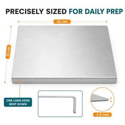 🔥 Limited Deal! Heavy-Duty Stainless Steel Cutting Board 🥩 Hygienic Food Prep Board For Modern Kitchens