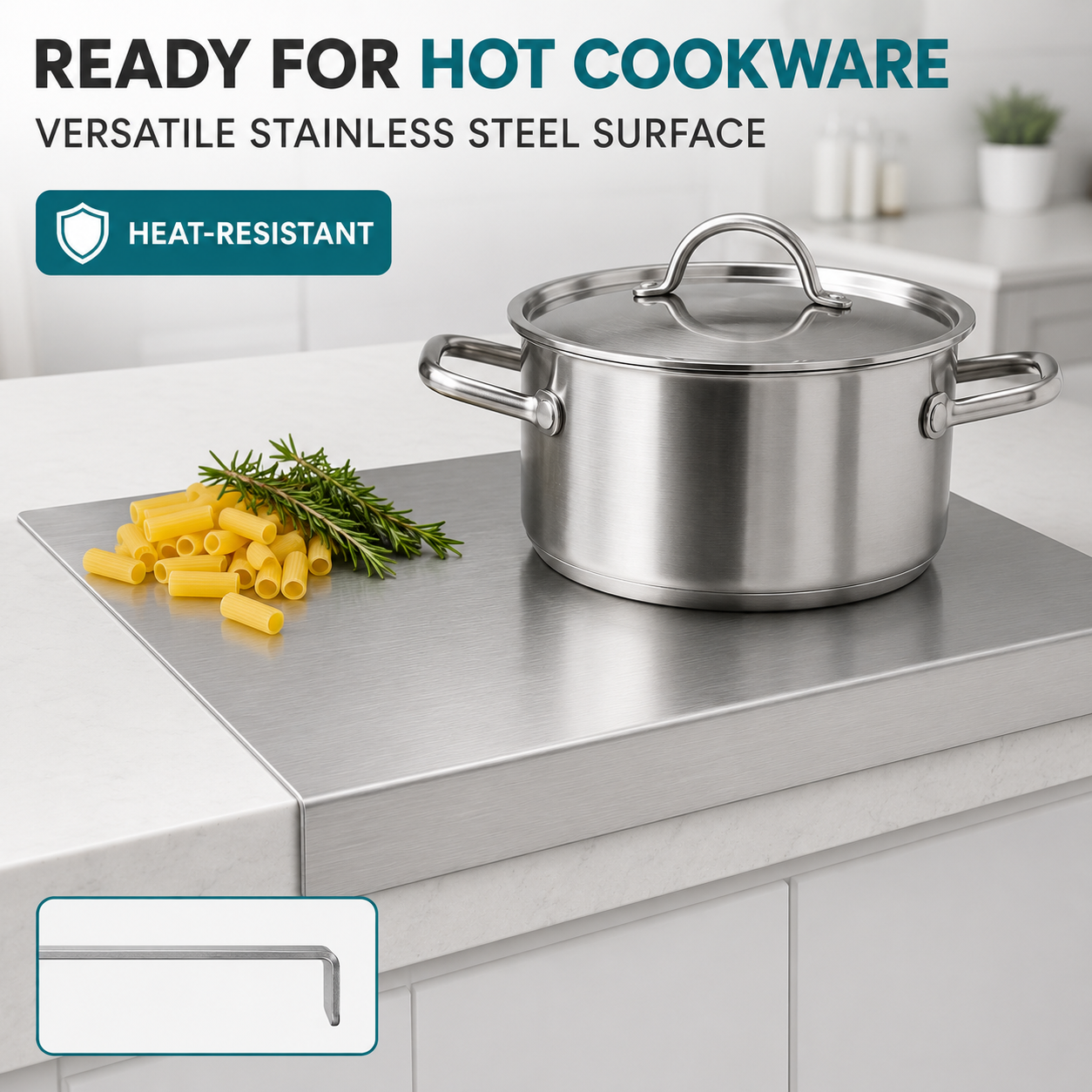 🔥 Limited Deal! Heavy-Duty Stainless Steel Cutting Board 🥩 Hygienic Food Prep Board For Modern Kitchens