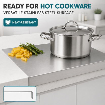 🔥 Limited Deal! Heavy-Duty Stainless Steel Cutting Board 🥩 Hygienic Food Prep Board For Modern Kitchens