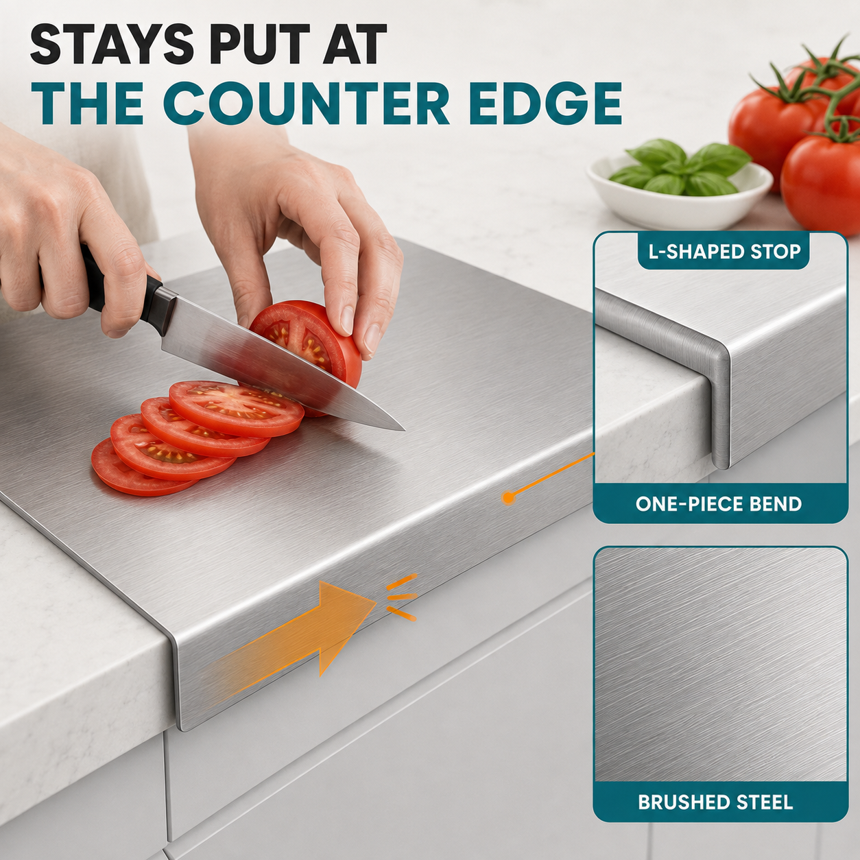 🔥 Limited Deal! Heavy-Duty Stainless Steel Cutting Board 🥩 Hygienic Food Prep Board For Modern Kitchens