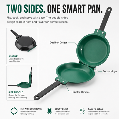 🍳 Double-Sided Frying Pan – Flip · Cook · Serve