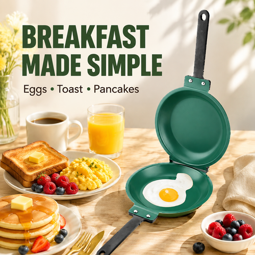 🍳 Double-Sided Frying Pan – Flip · Cook · Serve