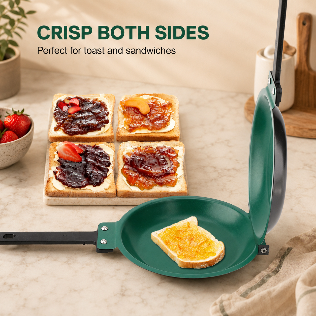 🍳 Double-Sided Frying Pan – Flip · Cook · Serve