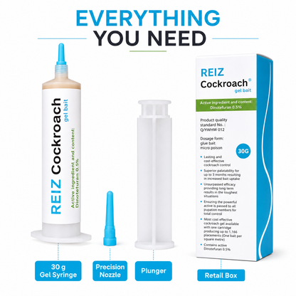 🐜 REIZ Cockroach Gel Bait – Precision Placement for Hidden Areas