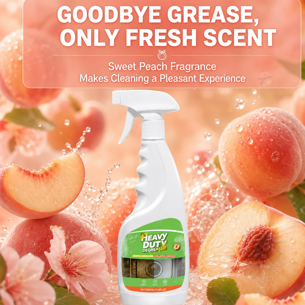 🍑 Heavy Duty Degreaser – Sweet Peach Foam Blast