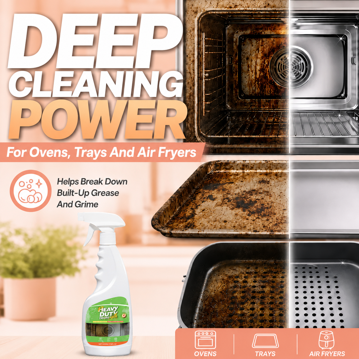 🍑 Heavy Duty Degreaser – Sweet Peach Foam Blast