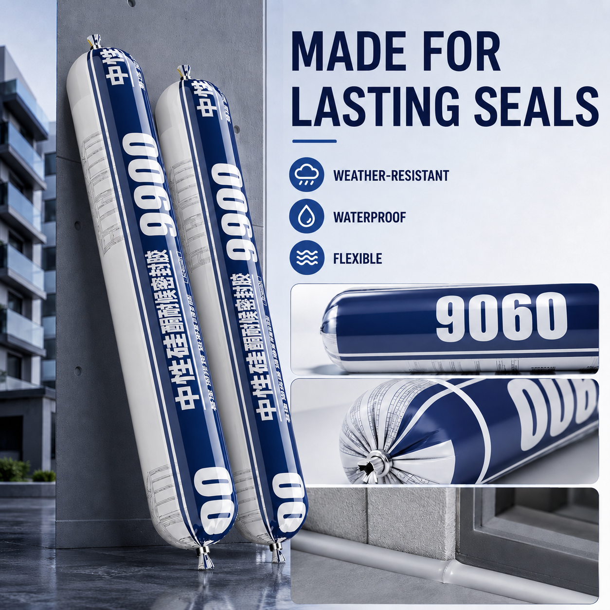🏗️ 9060 Weatherproof Silicone Sealant – Waterproof · Weather-Resistant · Durable