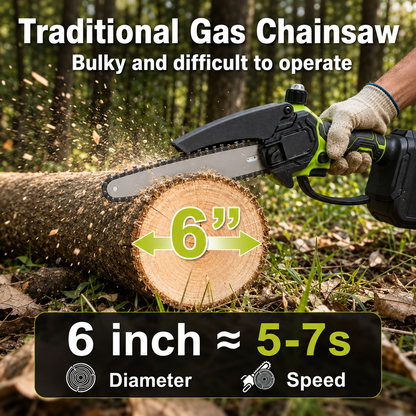 🔥 48% OFF 6-Inch Cordless Mini Chainsaw 🌿 Lightweight Power for Easy Cutting