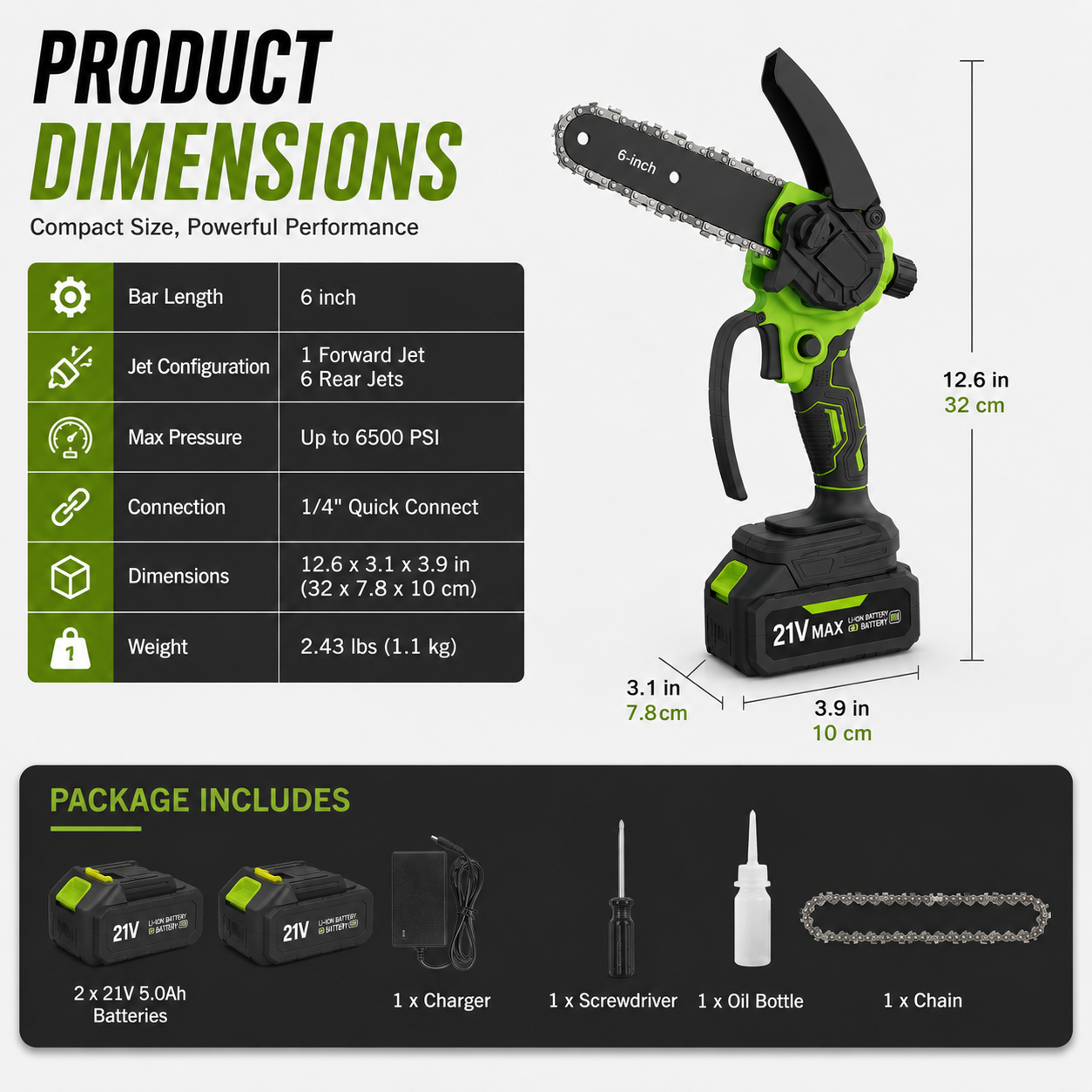 🔥 48% OFF 6-Inch Cordless Mini Chainsaw 🌿 Lightweight Power for Easy Cutting