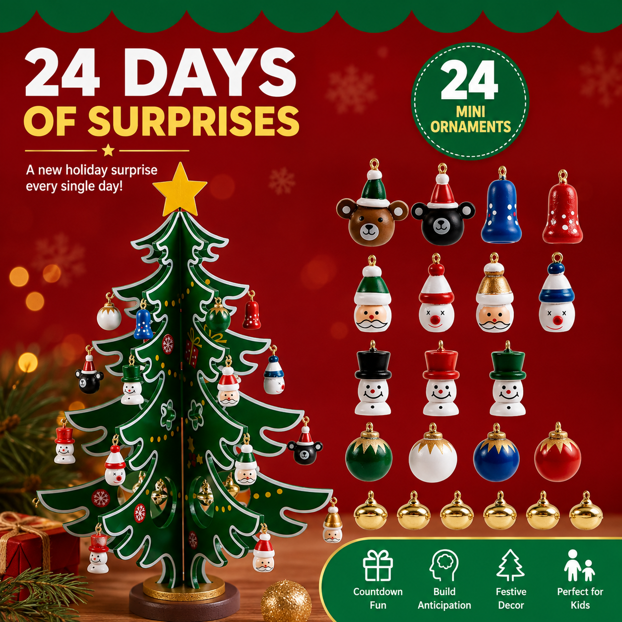 🎄 2027 DIY Christmas Tree Advent Calendar ✨ 24 Days of Holiday Surprises & Family Fun