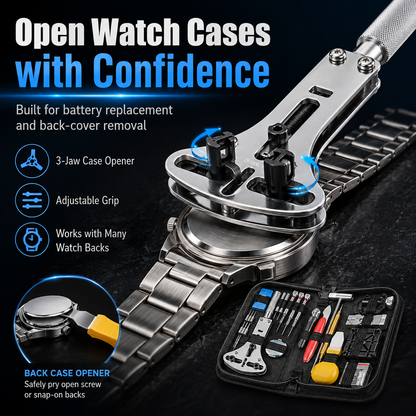 ⌚ Professional Watch Repair Tool Kit – Complete Watch Care at Home