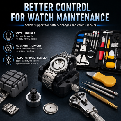 ⌚ Professional Watch Repair Tool Kit – Complete Watch Care at Home