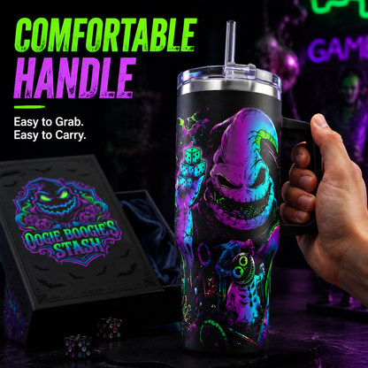 🎃 Neon Halloween Tumbler – Sip Into the Spooky Season