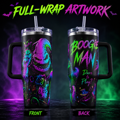 🎃 Neon Halloween Tumbler – Sip Into the Spooky Season