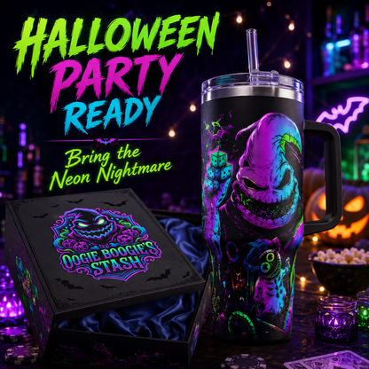 🎃 Neon Halloween Tumbler – Sip Into the Spooky Season