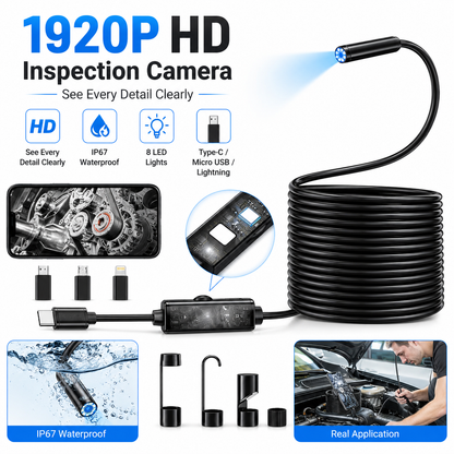 1920P High-Definition Endoscope/Pipe Endoscope/Inspection Camera