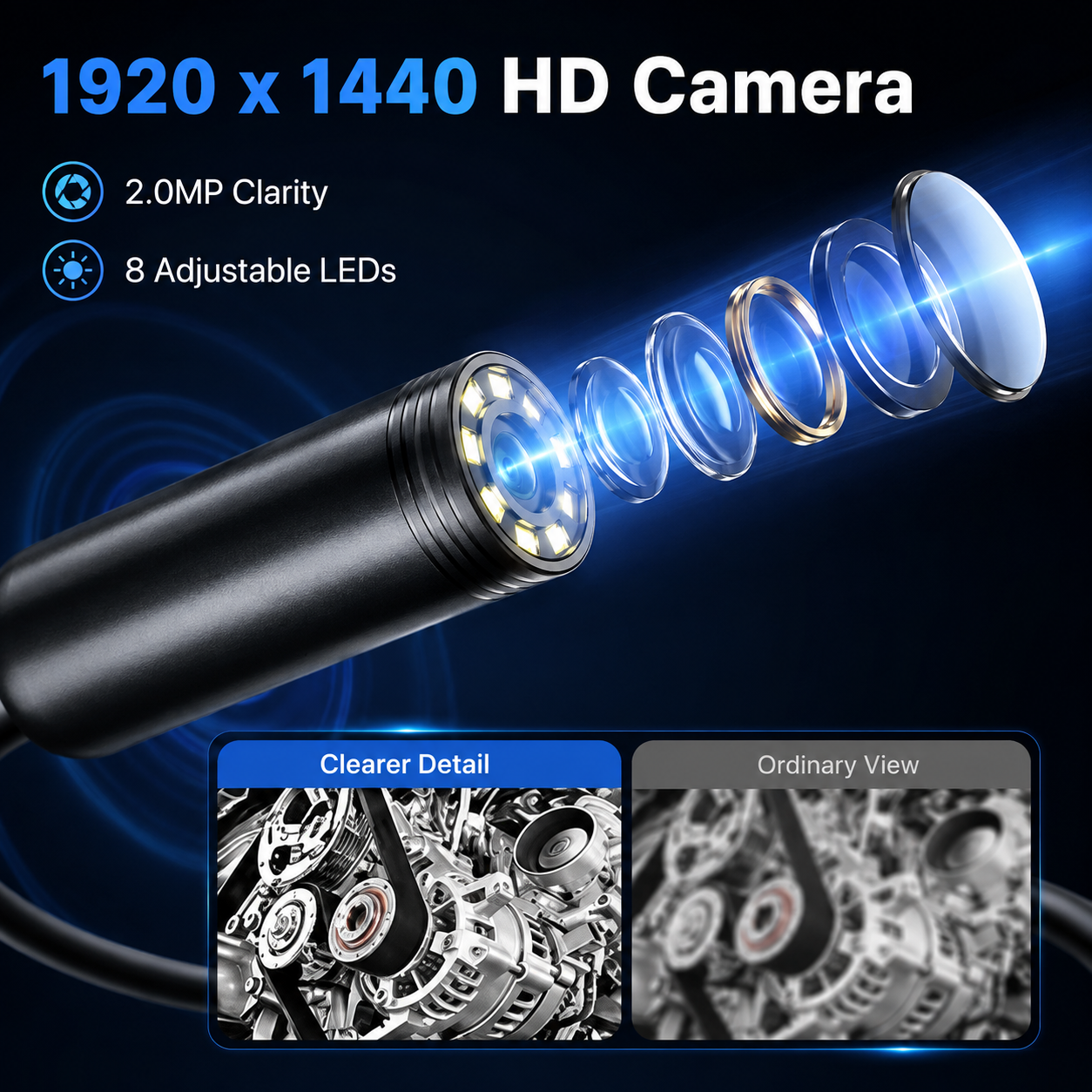 1920P High-Definition Endoscope/Pipe Endoscope/Inspection Camera