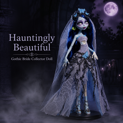 🖤 Gothic Bride Collector Doll – Hauntingly Beautiful