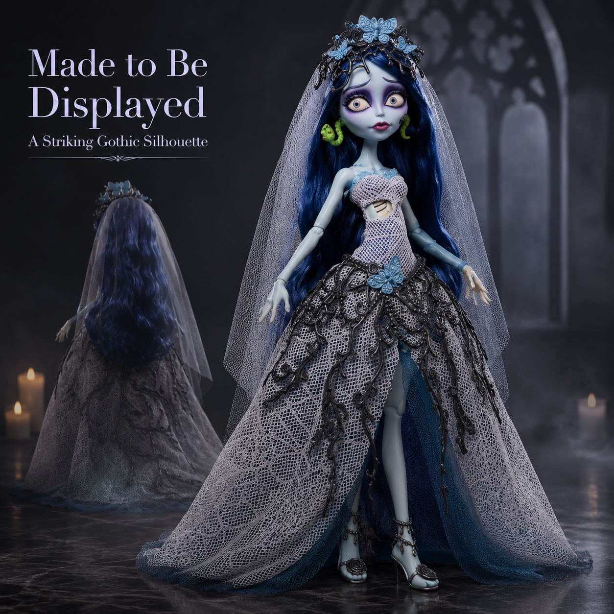 🖤 Gothic Bride Collector Doll – Hauntingly Beautiful
