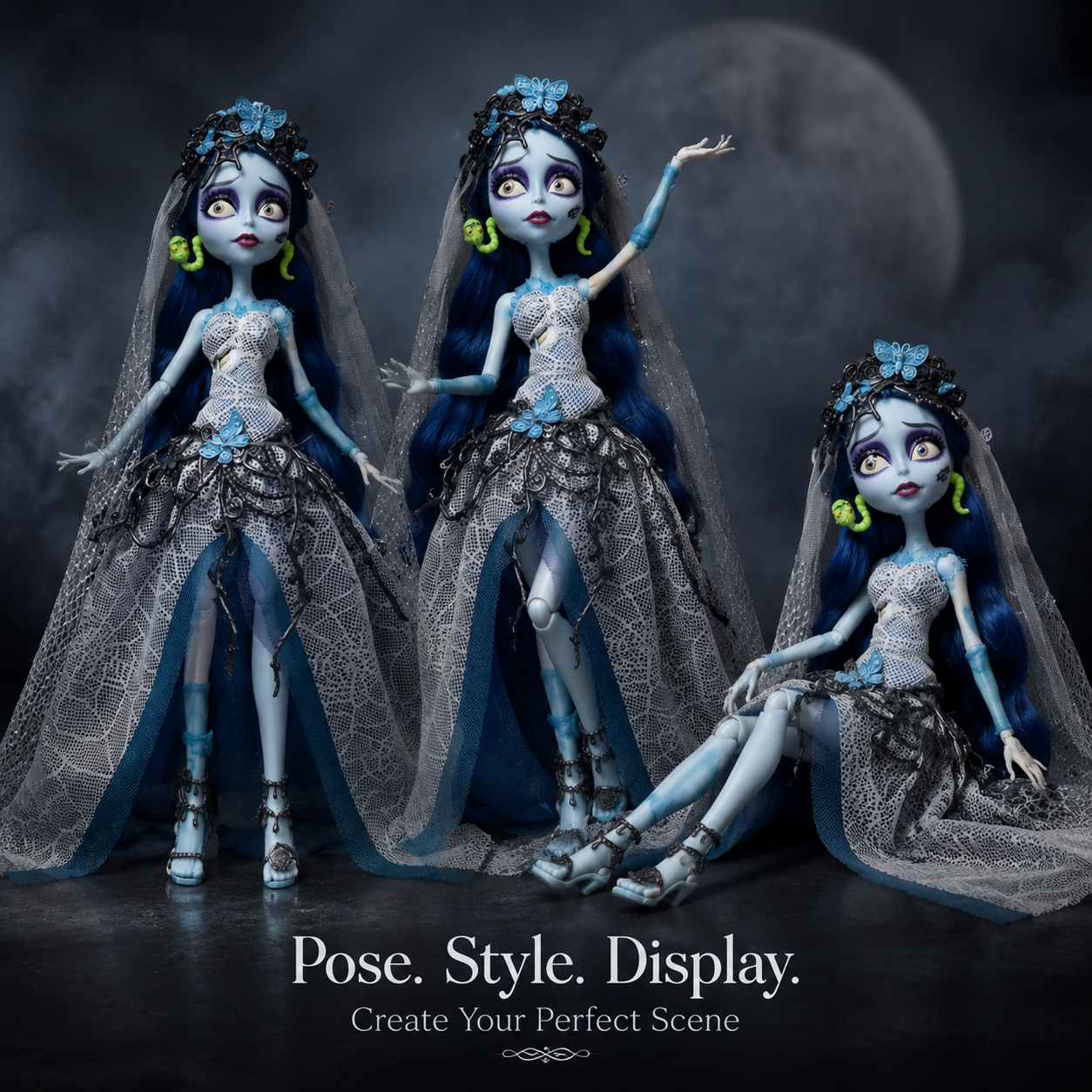 🖤 Gothic Bride Collector Doll – Hauntingly Beautiful