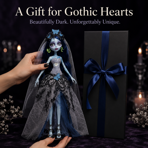 🖤 Gothic Bride Collector Doll – Hauntingly Beautiful