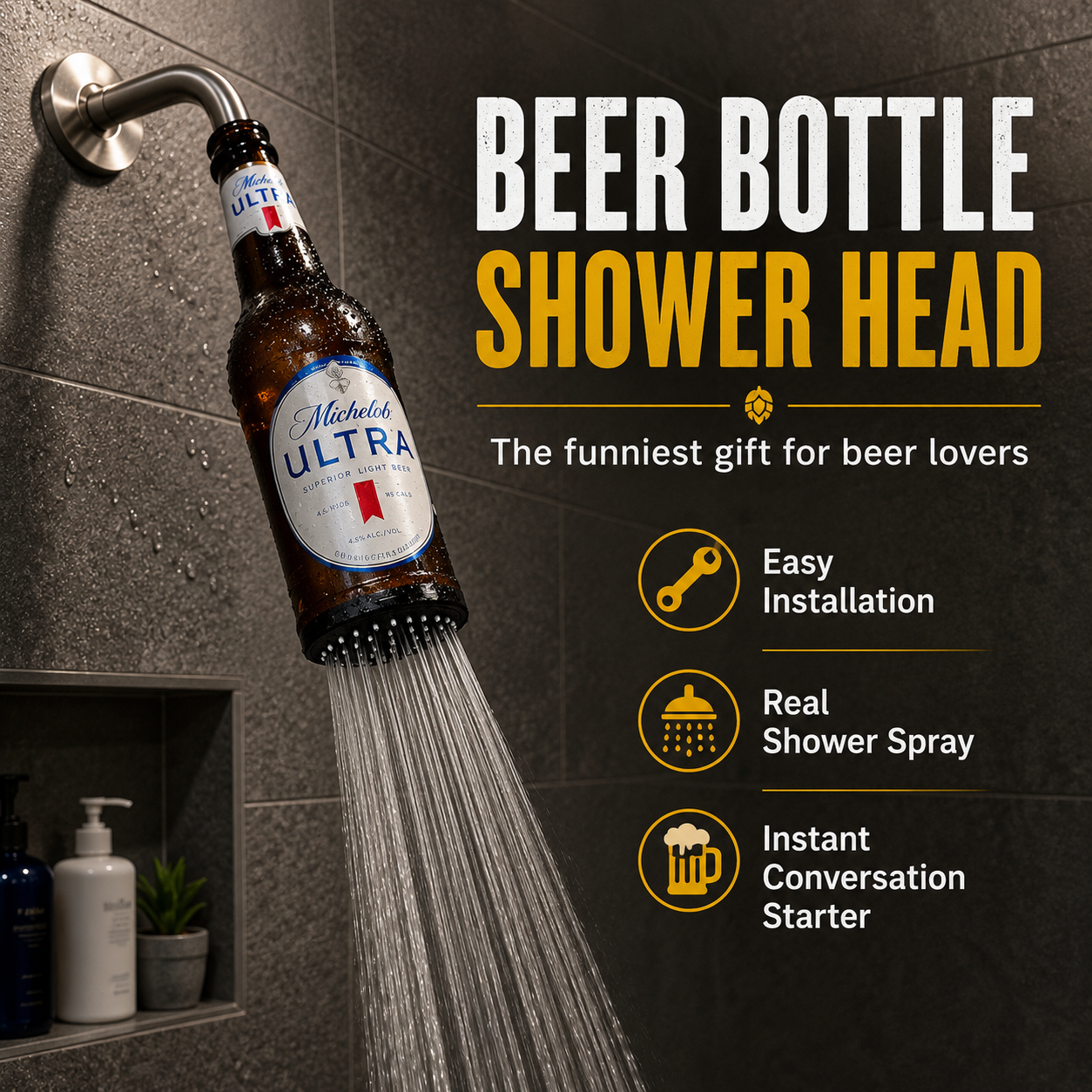 🍺 Beer Bottle Shower Head – The Funniest Gift for Beer Lovers