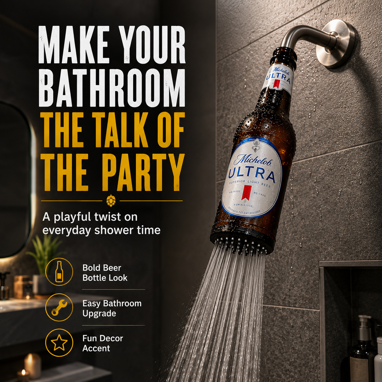 🍺 Beer Bottle Shower Head – The Funniest Gift for Beer Lovers
