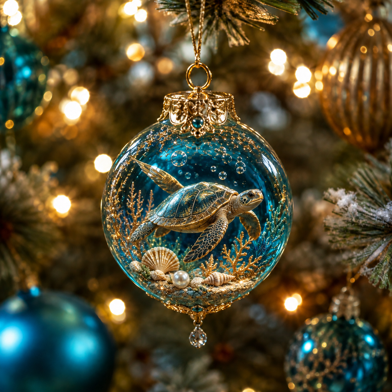 ✨🎄 50% OFF Ocean Wonders Christmas Ornament Collection🌊 – 🎁6-Piece Marine Life Keepsake Set