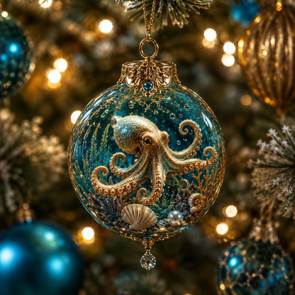 ✨🎄 50% OFF Ocean Wonders Christmas Ornament Collection🌊 – 🎁6-Piece Marine Life Keepsake Set