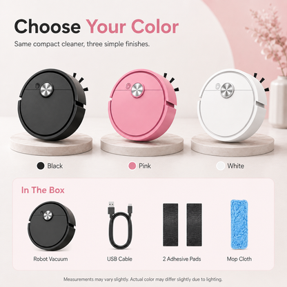🤖 Mini Robot Vacuum – Tiny Cleaner, Tidy Anywhere