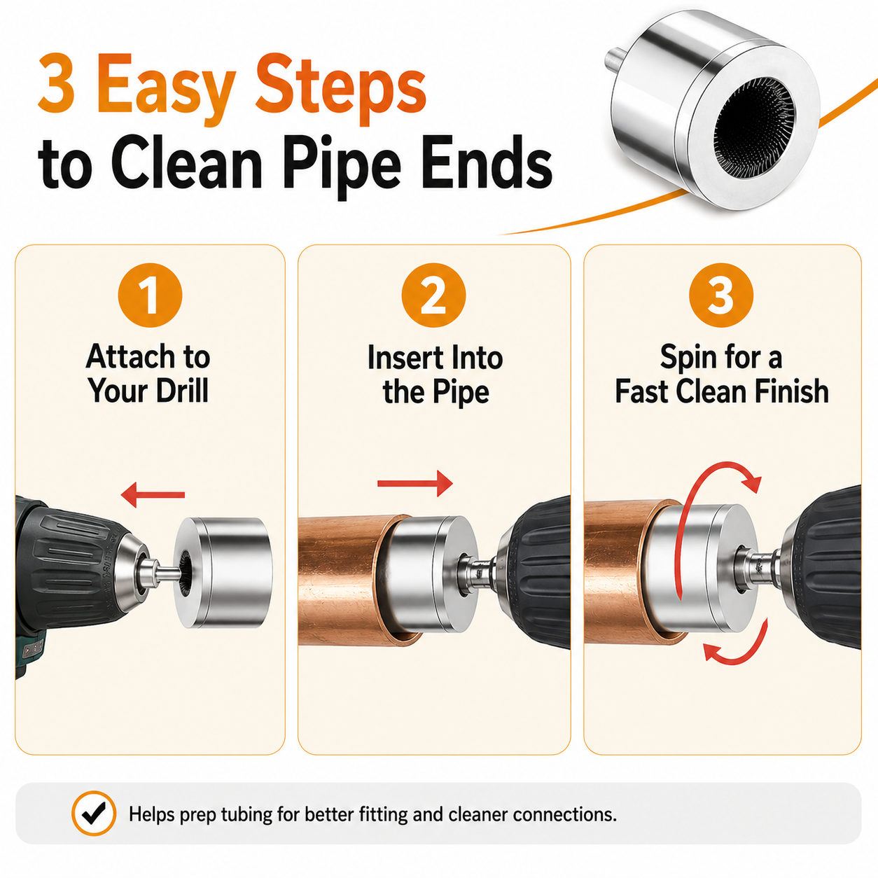🔧 Pipe Cleaning Brush Set – Deep Clean Pipes in Seconds