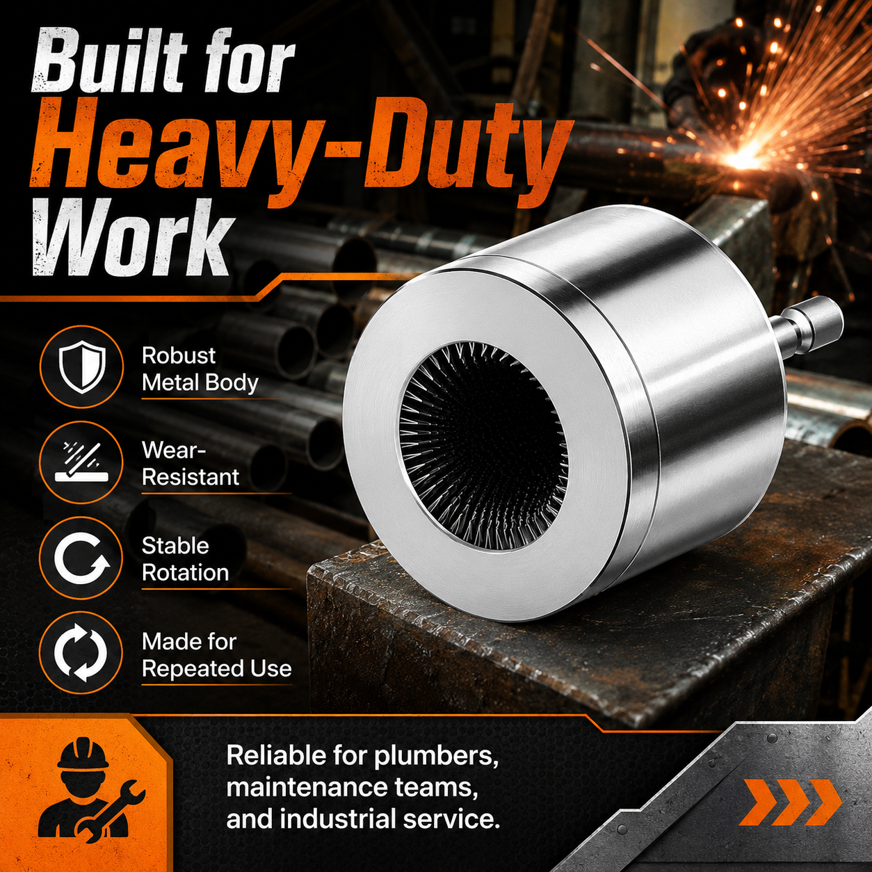 🔧 Pipe Cleaning Brush Set – Deep Clean Pipes in Seconds