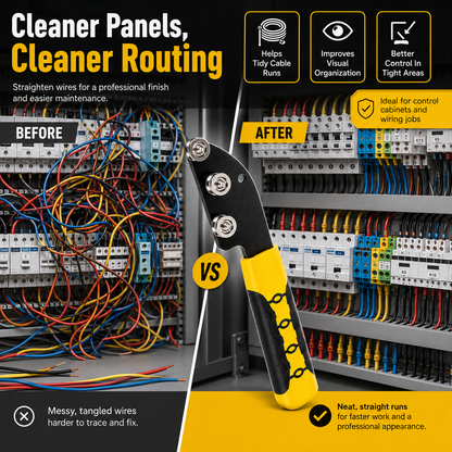 🔧 3-Roller Wire Straightening Tool – Guide Wires Smoothly