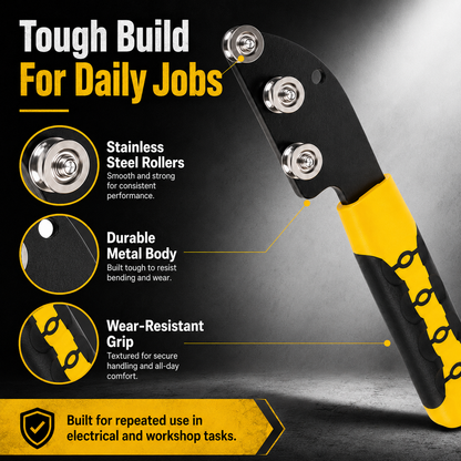 🔧 3-Roller Wire Straightening Tool – Guide Wires Smoothly