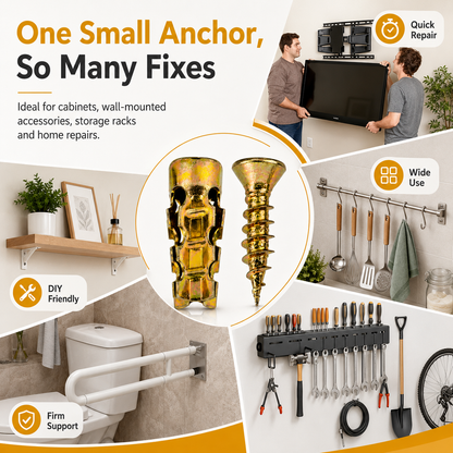 🔩 6×14mm Short Expansion Screw Set for Cabinet Hinge Repair & Stripped Thread Restoration