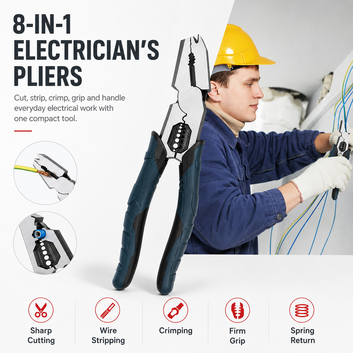 🔥Men‘s Best Tool🛠️Effortless Cutting👍Industrial-Grade Multi-Function Cutting Pliers