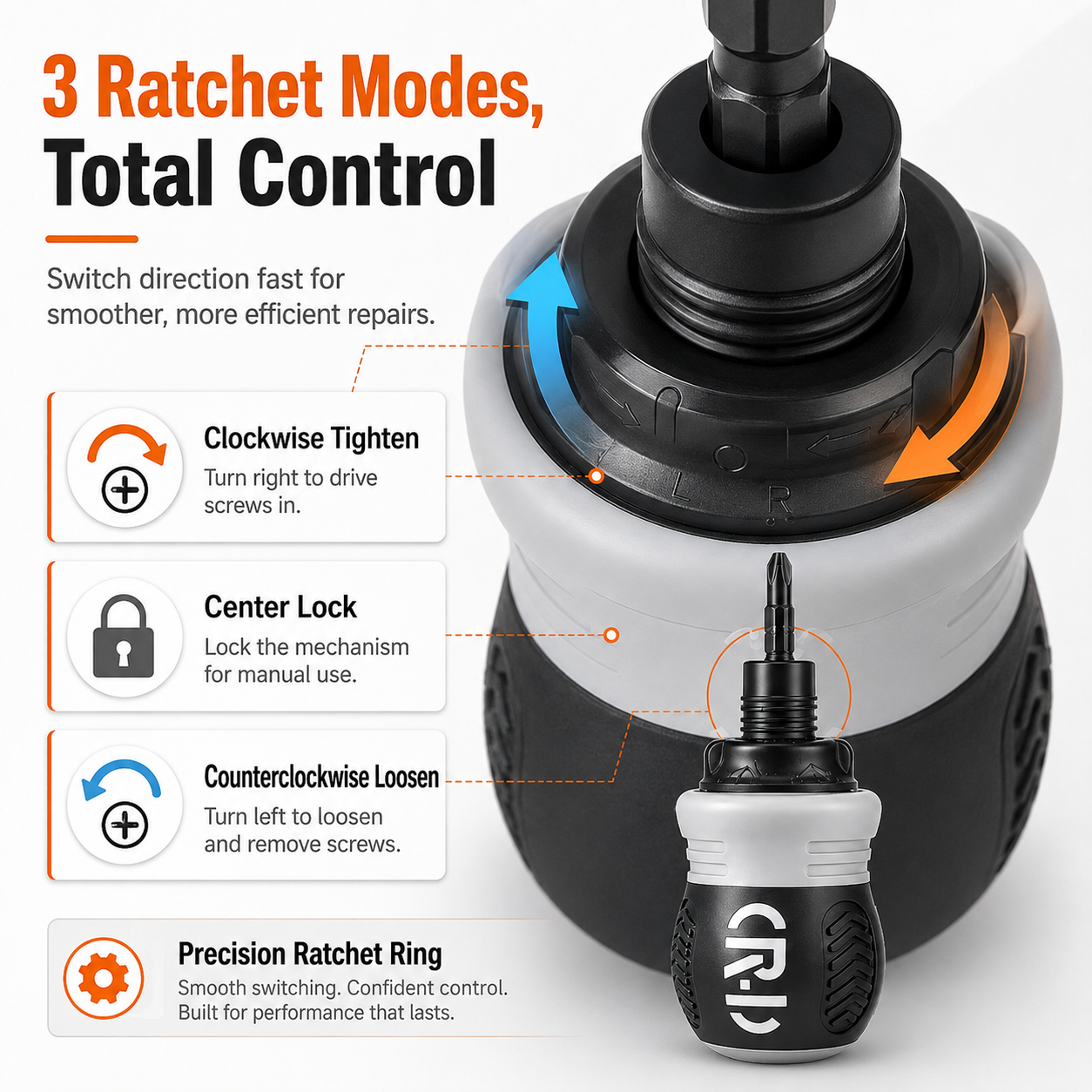 🔧 12-in-1 Pocket Ratcheting Screwdriver