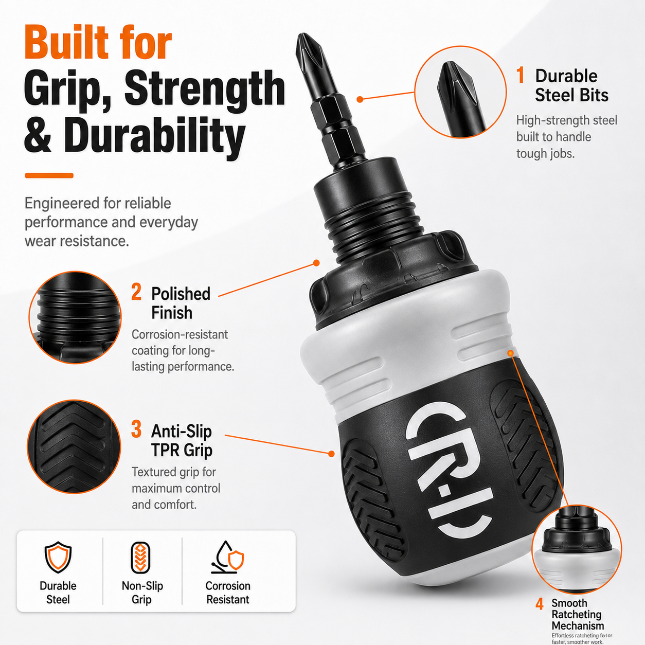 🔧 12-in-1 Pocket Ratcheting Screwdriver