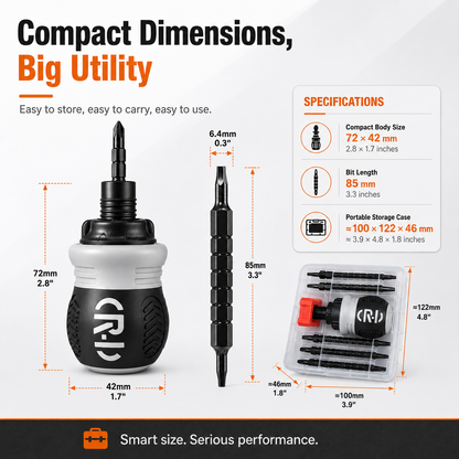 🔧 12-in-1 Pocket Ratcheting Screwdriver