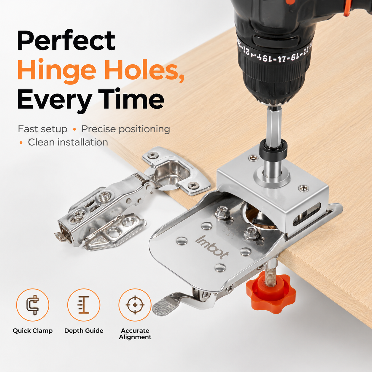 🔨 Concealed Hinge Jig Kit – Perfect Hinge Holes, Every Time