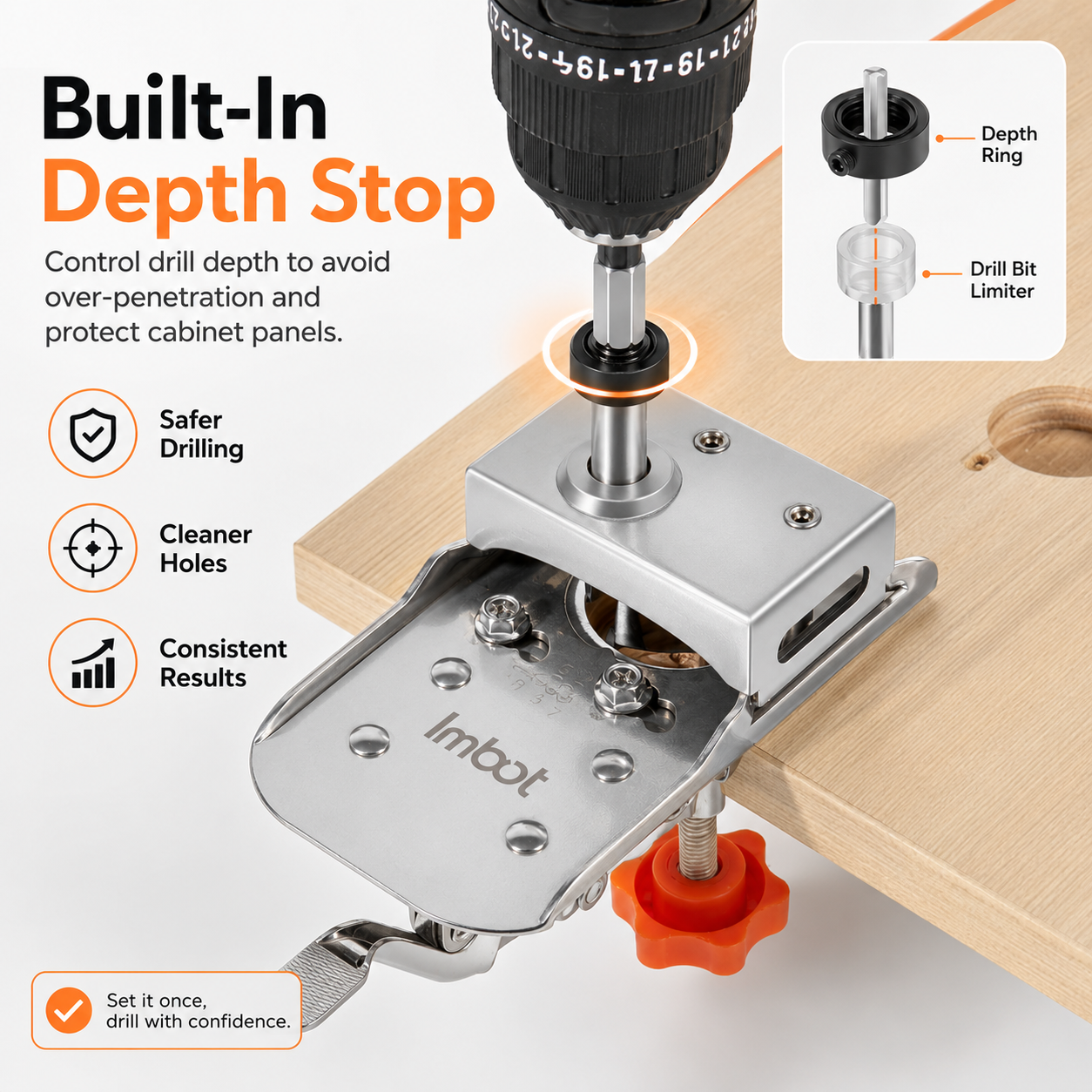 🔨 Concealed Hinge Jig Kit – Perfect Hinge Holes, Every Time
