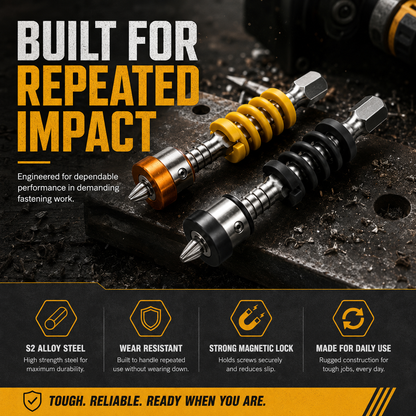 🔩 Spring-Assisted Magnetic Bit Holder – Set Screw Depth Fast