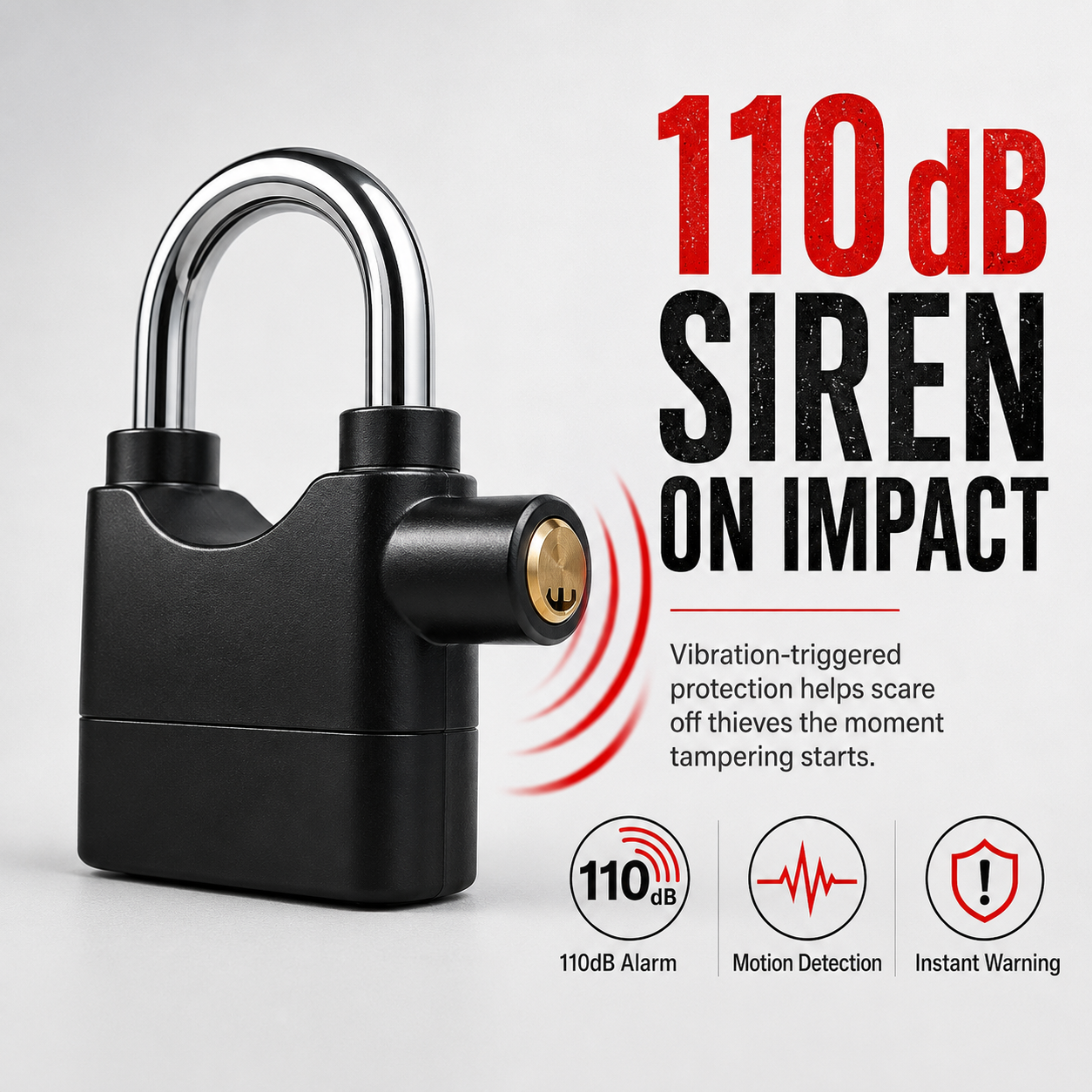 🔒 Motorcycle Security Alarm Lock – Protect Your Ride with 110dB Alert