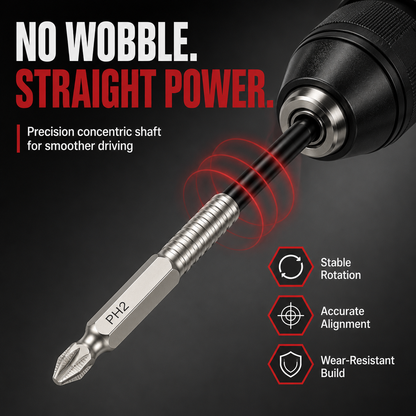 🔩 K5 Magnetic Impact Bit Set – PH2 x 9 Lengths, 25–150mm