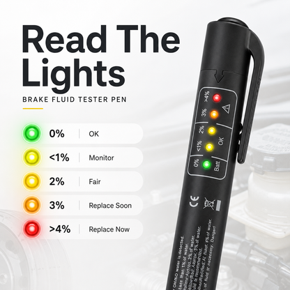 🚗 Portable Brake‐Fluid Tester Pen for DOT 3 / DOT 4 / DOT5.1