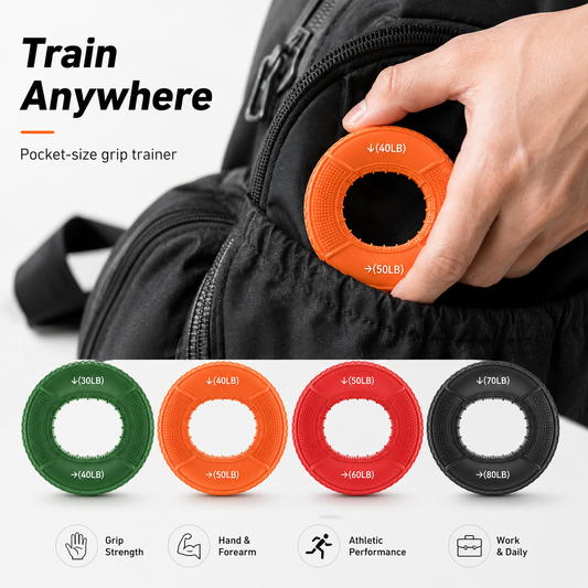Hand Grip Strengthener Rings - 4 Pack Finger Exerciser Grip Strength Trainer