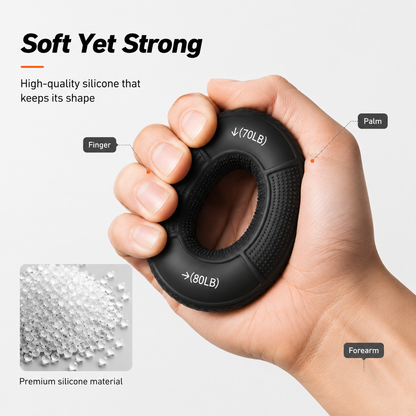 Hand Grip Strengthener Rings - 4 Pack Finger Exerciser Grip Strength Trainer