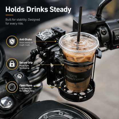 Ride Flow Adjustable Universal Motorcycle Cup Holder
