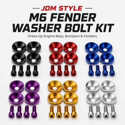 JDM‐Style M6 Fender Washer & Bolt Kit