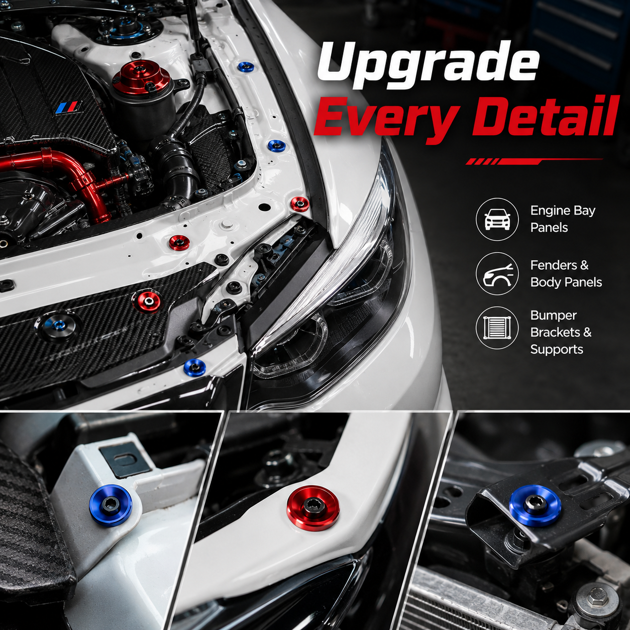 JDM‐Style M6 Fender Washer & Bolt Kit